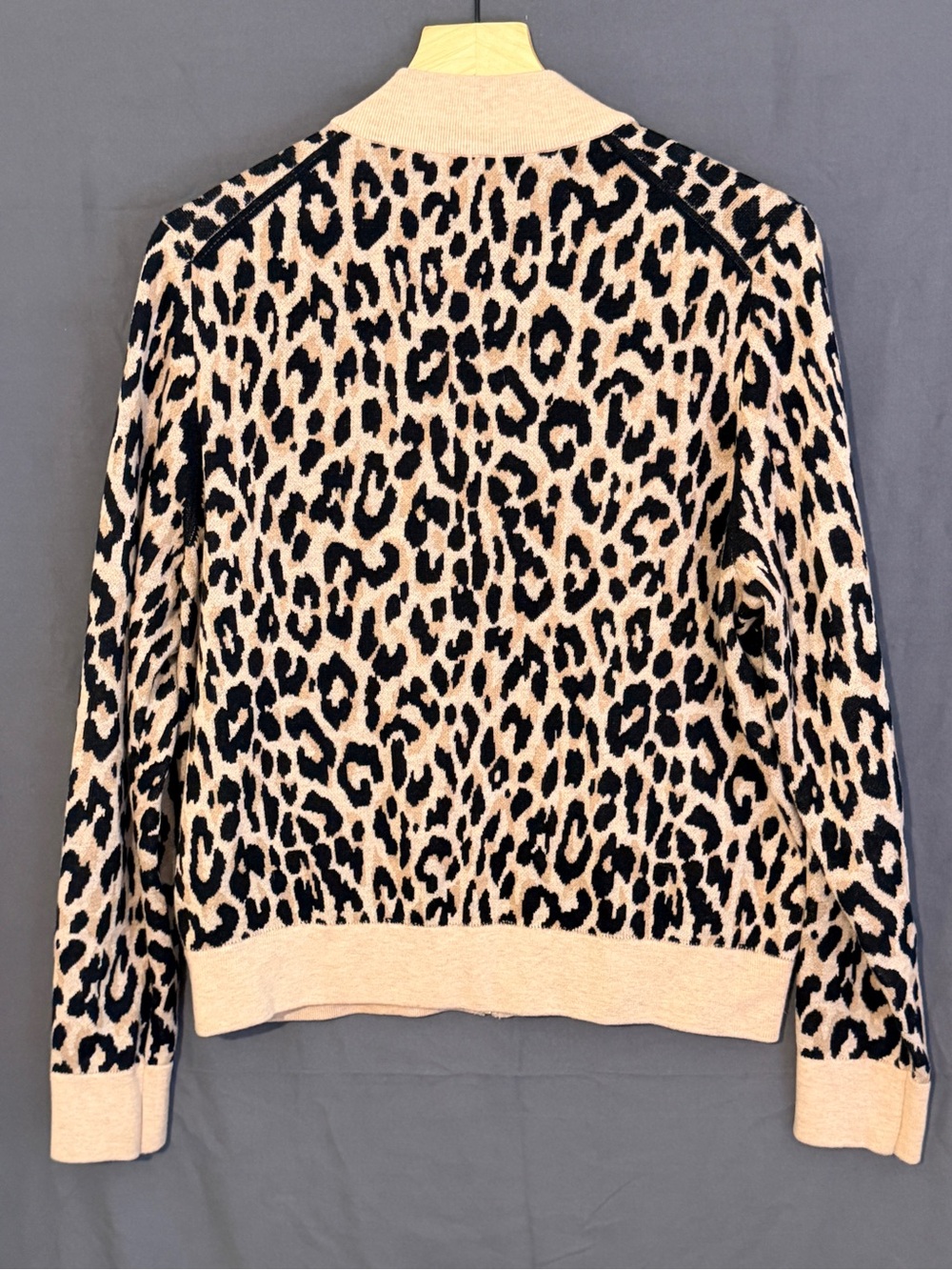 J. Crew Beige and Black Leopard Zip Cardigan - Picture 4 of 5